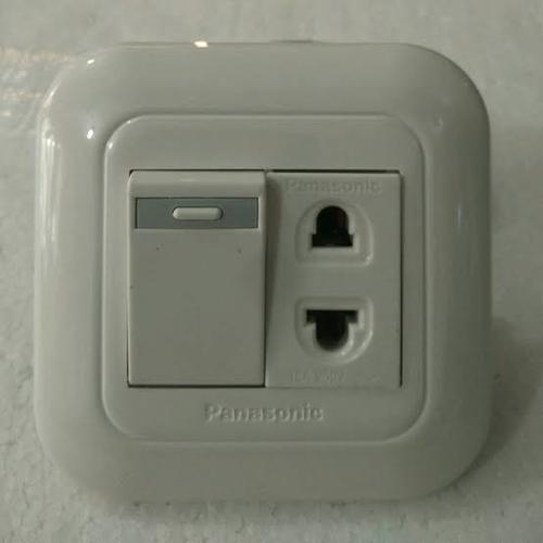 Jual Saklar Engkel indikator Lampu + Stop kontak Panasonic wide series ...