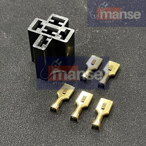 Jual Socket Relay Klakson 5 Pin + Skun / Soket Relay 4 Kaki 5 Kaki + Skun Jakarta Barat
