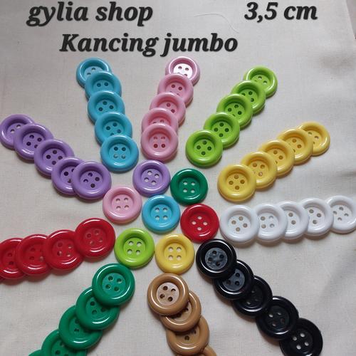 Jual Kancing Jumbo/ Kancing 3,5cm Satuan/ Aplikasi baju/ melatih ...