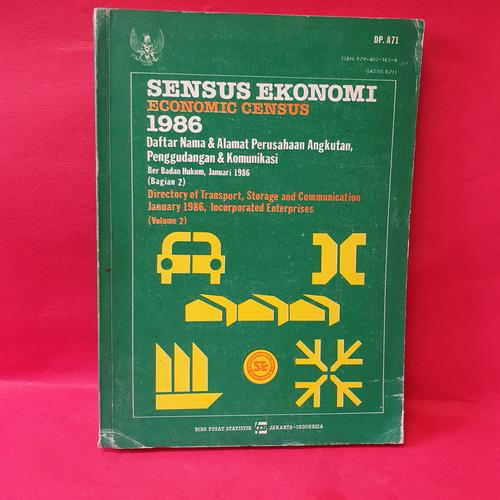Jual buku sensus ekonomi 1986 daftar nama alamat perusahaan Angkutan