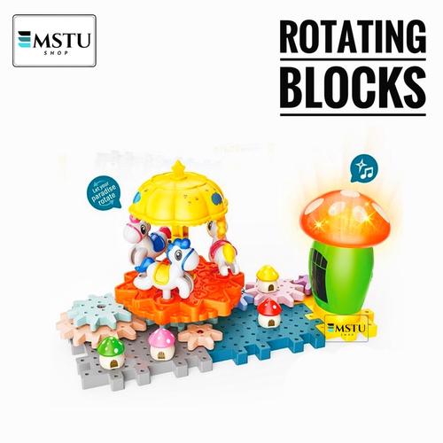 Jual Rotating Blocks (Mainan Edukasi Anak DIY/ Lego/ Bricks/ Carousel ...