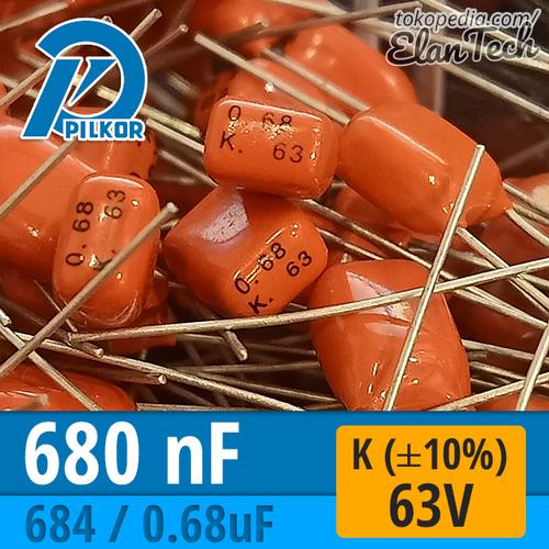 20 Stück 680 NF (0,68 µF) 50V Multilayer-Keramikkondensator – Miniatur, PCB-Lötmontage