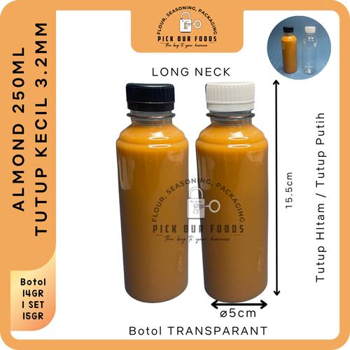 Promo Botol Almond 250 ml / Botol Plastik PET 250ml / Botol Kopi ...