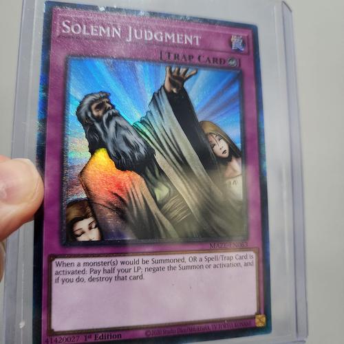 Jual Solemn Judgment COLLECTOR RARE Yugioh MAZE US Jakarta Barat