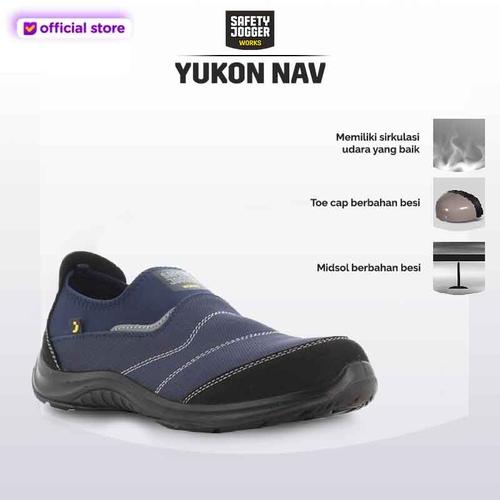 Promo Sepatu Safety Jogger Yukon Navy / Sepatu Proyek Pria / Sepatu