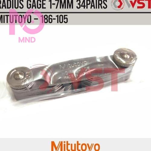 Jual MND Radius Gage Mitutoyo 186-105 34 Pairs / Feeler Gauge Mitutoyo