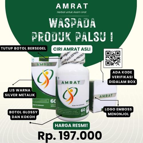 Amrat Jual Amrat Herbal Asam Urat & Kolesterol 1Botol 60Kapsul Original ...