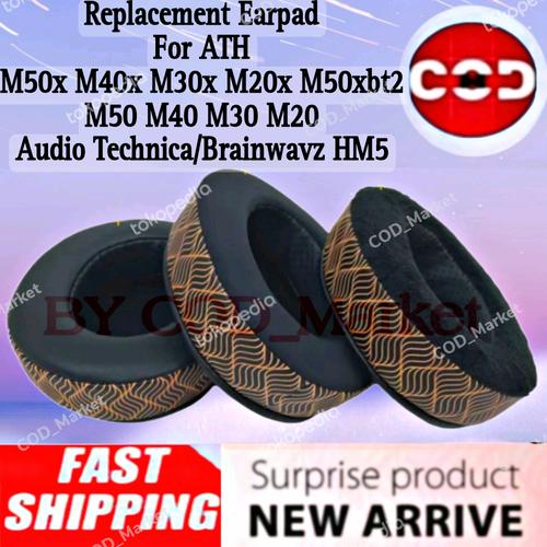 Adhiper Vervangende Oorkussens – Compatibel Met Audio-Technica ATH-M50X, M50xBT2, M40X, M30X, M20X, MSR7, ATH-ANC9 (zwart, Eiwitleer, Traagschuim)