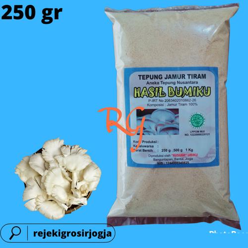 Jual Tepung JAMUR TIRAM / osyster MUSHROOM kemasan 250 gram Kab. Bantul rejeki grosir jogja
