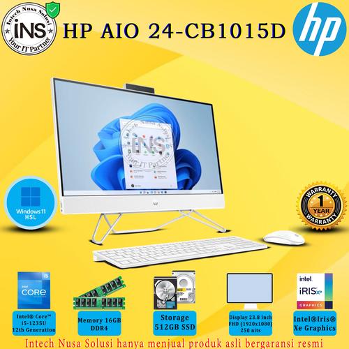 Jual HP PC AIO 24CB1015D i51235U 16GB 512GB SSD WIN11HSL OHS 2021 1YR