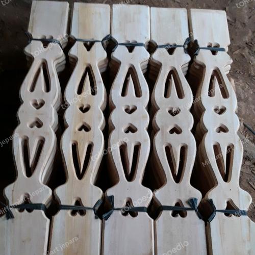 Jual papan pagar teras rumah joglo,limas dan betawi 70cm kayu mahoni