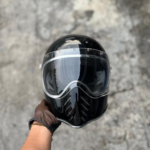 Jual Helm Custom BELL Moto 3 Black Glossy with Visor! Helm Cakil Kota