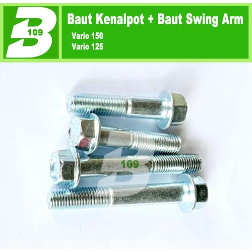 Jual 1 set baut kenalpot dan swing arm vario 150vario 125 Kota