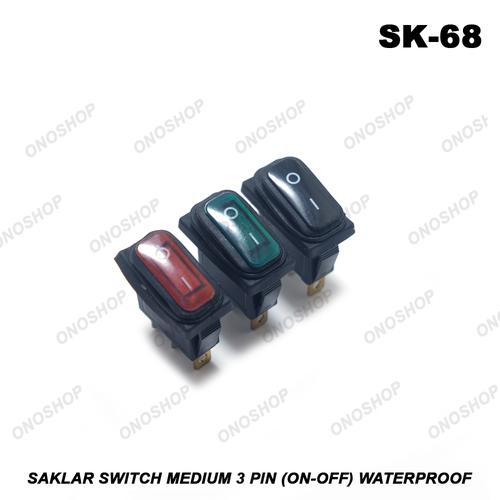 Jual Saklar Switch medium 3 Pin (On-Off) Waterproof - Hitam - Jakarta ...