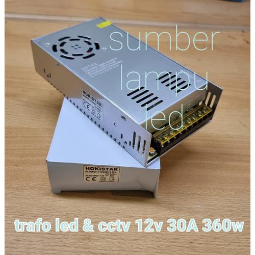 Jual trafo driver cctv led hokistar 30a 12v 360w - psu led 12volt 30A ...
