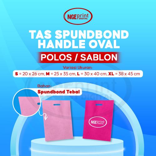 Jual [FREE DESIGN] Tas Spunbond Oval Sablon /Goodiebag Spunbond Oval ...