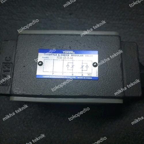 Jual Throttle and check modular valve YUKEN MSW-03-X-40 - Jakarta Barat ...