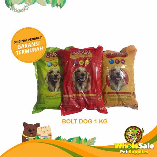 Jual MAKANAN ANJING BOLT DOG FOOD BEEF 1KG REPACK BULAT Jakarta