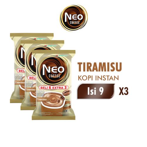 Promo Neo Coffee Kopi Instan Coffee Tiramisu 20 gr isi 9 sachet x 3pack