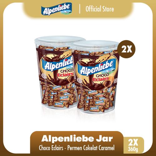 Promo Alpenliebe Choco Eclairs Jar Permen Karamel Rasa Coklat Susu