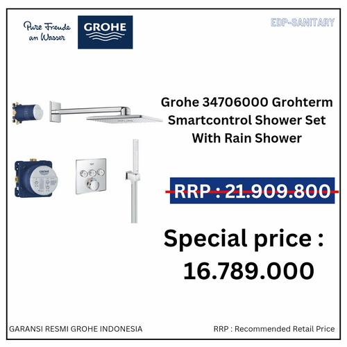 Jual Grohe 34706000 Grohterm Smart Control Shower Set with Rainshower
