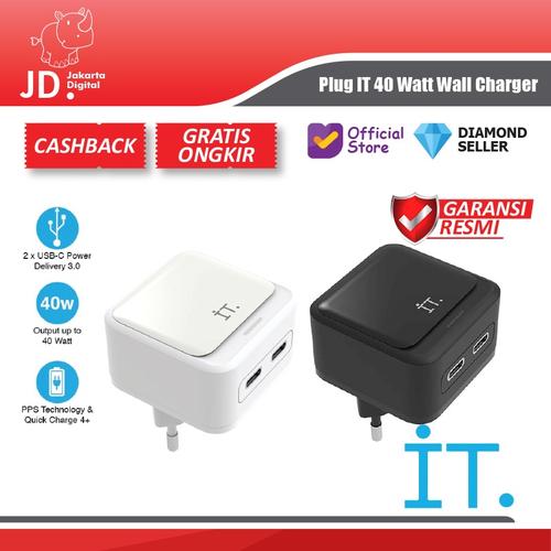 Plug Putih Jual Plug IT 40 Watt Wall Charger ORIGINAL - Charger IT Plug 40W ...