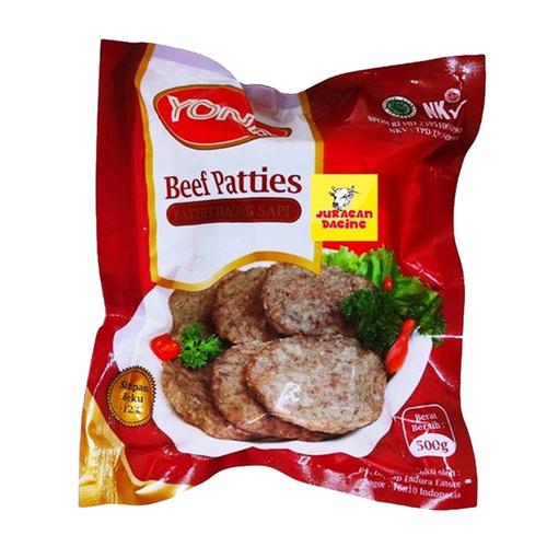Promo Yona Beef patties / Daging Burger Sapi 500gr isi 10 Murah Kota