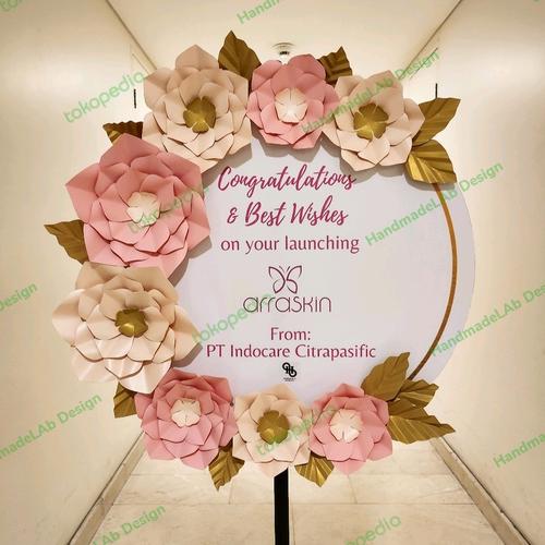Jual Papan Bunga Kertas Model Bulat circle paper flower board - Kota ...