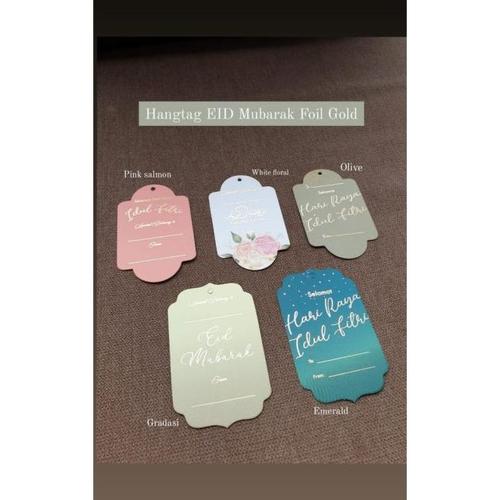 Tag Raya Jual hangtag idul fitri kartu ucapan hari raya hang tag foil gold ...