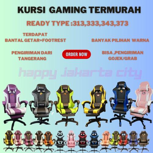Promo Kursi Gaming LED Premium Kursi Gaming Murah Footrest Kursi Getar