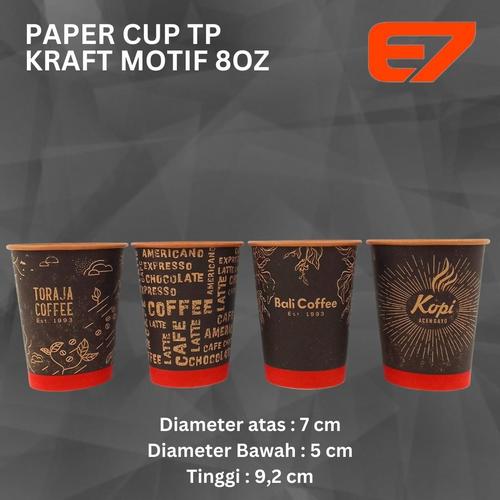Jual Paper Cup 8oz Kraft Brown - Gelas Kertas Coklat, Gelas Kopi, Hot ...