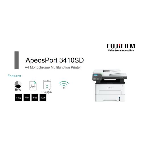 Jual Fujifilm ApeosPort 3410SD - A4 Monochrome Multifunction Printer ...