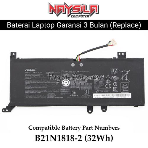 Jual B21N1818-2 Battery For ASUS A509FA D409DA D509BA M509BA