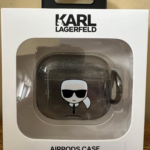 Karl Lagerfeld Pouzdro 3D Logo NFT Karl Head Silikonové Pro Apple Airpods 3 Gen Black