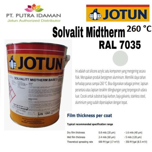 Solvalit Jual JOTUN CAT TAHAN PANAS / SOLVALITT MIDTHERM RAL 7035 / CAT TAHAN ...