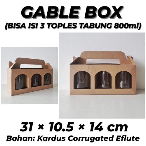 Jual GABLE BOX 31x10.5x14 / BOX ISI 3 TOPLES TABUNG / BOX HAMPERS ...