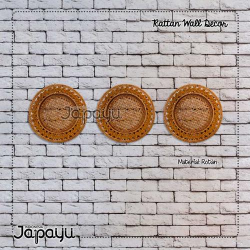 Jual Hiasan Dinding Dekorasi Kerajinan Anyaman Rotan Wall Hanging Decor