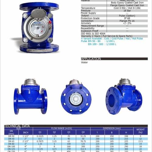 Jual flow meter / water meter shm air bersih dn80 3 inch - Jakarta ...