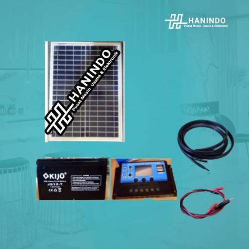 Jual PAKET MURAH Solar Panel Surya 20WP, Solar Controller 10A, Aki 12V ...