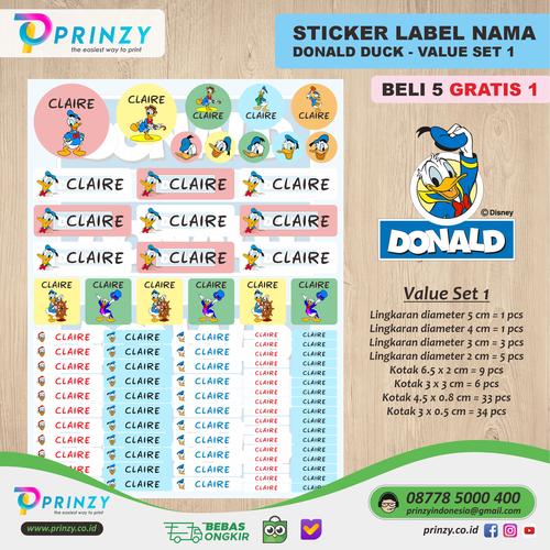 Jual Sticker Label Nama Anak | Donald Duck (Value Set) - Kota Depok ...