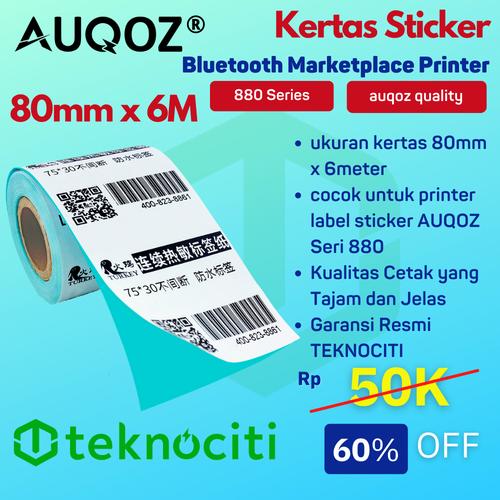 Jual Kertas Sticker Label Resi Alamat Pengiriman 80mm for AUQOZ Printer Kota Tangerang