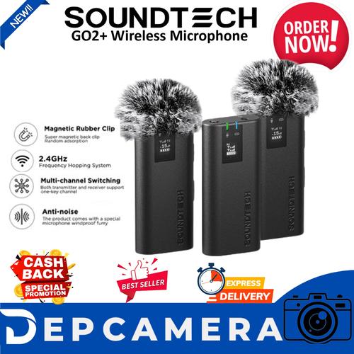 Jual SOUNDTECH GO2+ Wireless Microphone 2.4Ghz Dual-Channel Omni ...