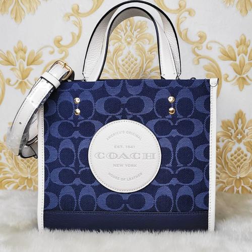 tas Coach Dempsey Tote 22 Denim Multi di Cherybutik Tokopedia