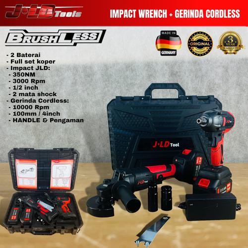 Jual Impact wrench gerinda JLD paket hemat combo M10+J48v HUJIA COMBO