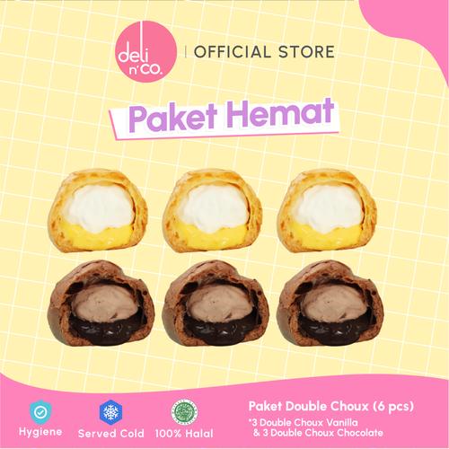 Jual Paket Hemat Deli & Co Double Choux Cream Vanilla & Chocolate