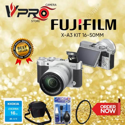 Jual FUJIFILM X-A3 KIT 16-50MM / kamera mirrolless Fuji xa3 - PAKET