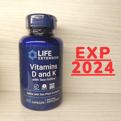 Jual Life Extension Vitamin D3 and K with SeaIodine isi 60 Capsules Jakarta Utara Butik