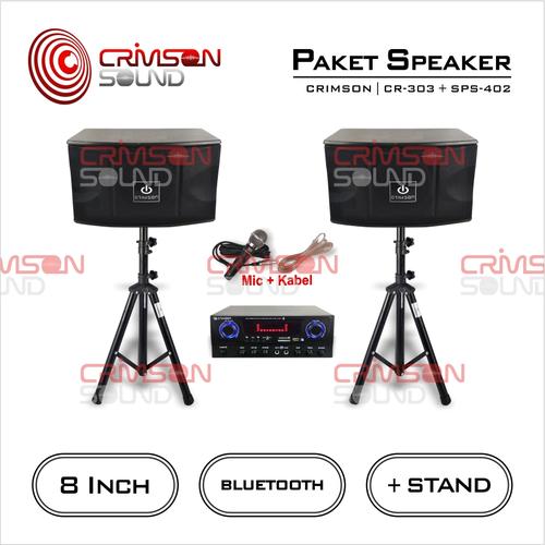 Jual PAKET MURAH Speaker Karaoke 8 inc CRIMSON CR303 + STAND + BONUS