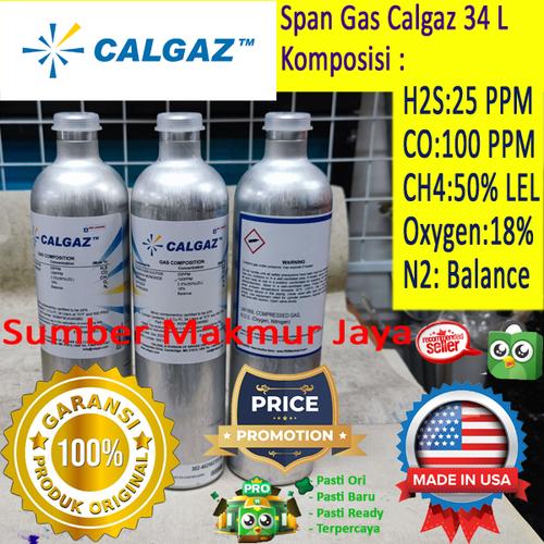 Jual Span Gas / Calibration Gas Gas Kalibrasi Calgaz 34L Jakarta