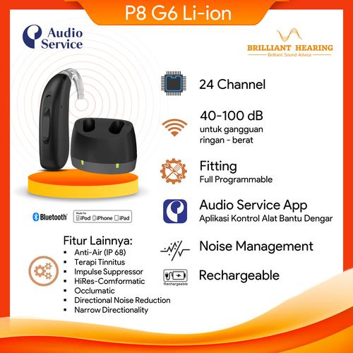 Jual Alat Bantu Dengar Audio Service P/HP 8 G6 Li-ion BTE 24 Channel ...